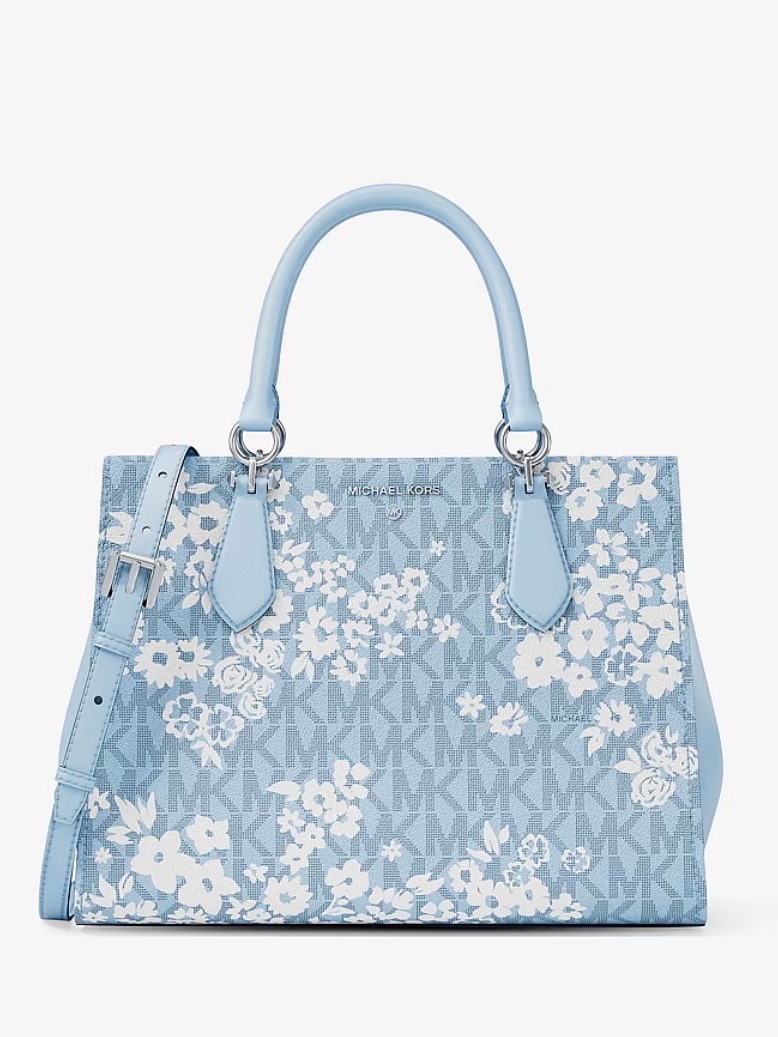 Michael Kors Marilyn Medium Printed Signature Logo Satchel